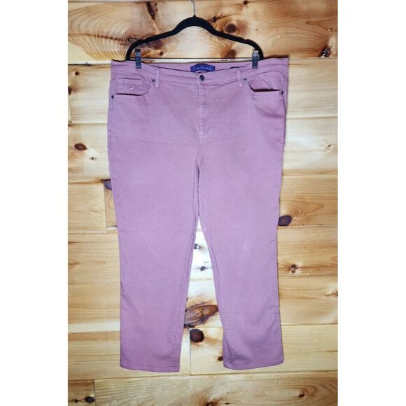 Gloria Vanderbilt Womens Plus Size 22W Straight leg Havana Pink - Picture 8 of 9
